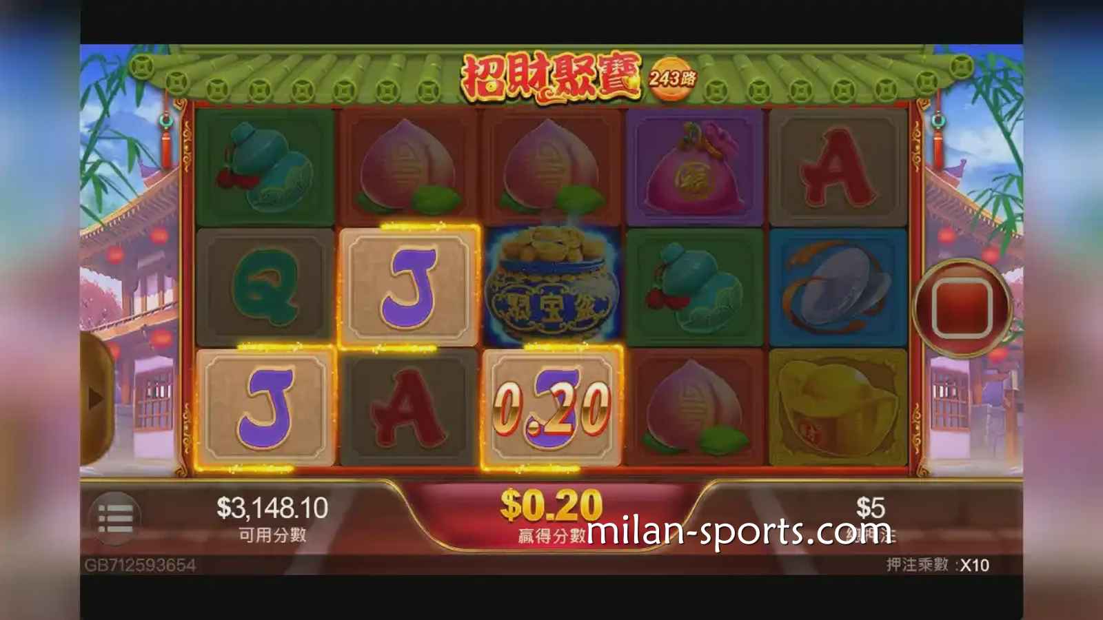 纬来体育:《聚宝财神》老虎机,多多聚宝获取高额奖励